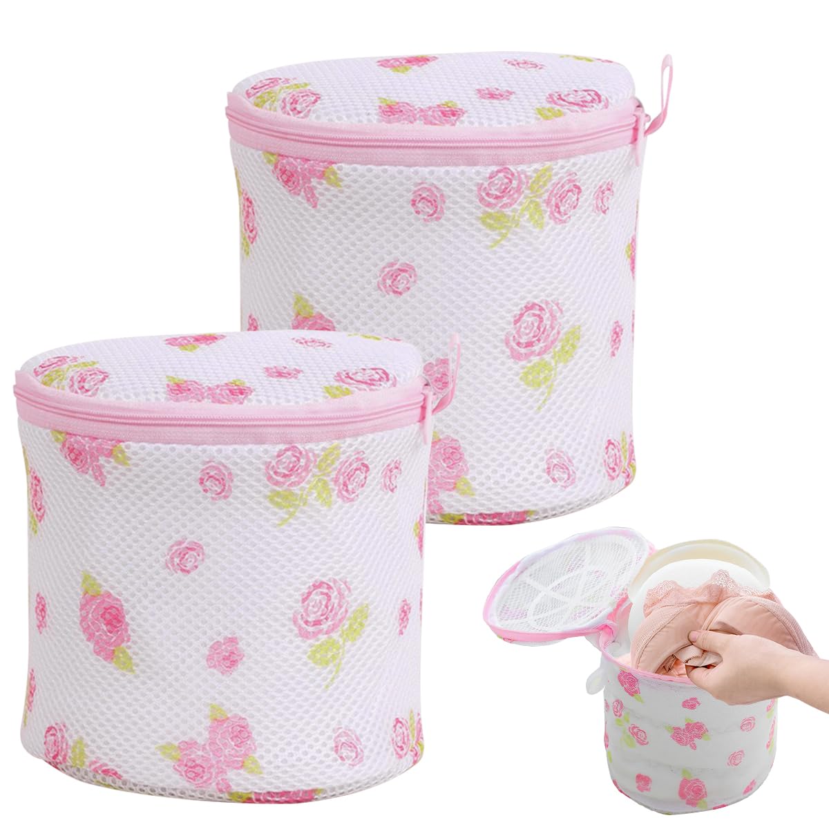 HASTHIP 2Pcs Mesh Laundry Bags, Bra Laundry Bags with Zips, Bra Wash Bags Mesh Wash Bags, Reuse Washing Machine Bag for Laundry HASTHIP 2Pcs Mesh Laundry Bags, Bra Laundry Bags with Zips, Bra Wash Bags Mesh Wash Bags, Reuse Washing Machine Bag for Laundry